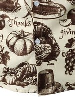 Men's Thanksgiving Fall Festival Gift Funny Turkey Pumpkin Holiday Button Long Sleeve Shirt
