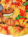 Men's Thanksgiving Holiday Hilarious Dinosaur Funny Turkey Day Button Ugly Long Sleeve Shirt
