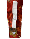 Men's Thanksgiving Festival Turkey Gift Button Burgundy Long Sleeve Shirt