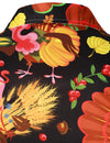 Men's Turkey Harvest Print Thanksgiving Funny Holiday Button Up Long Sleeve Shirt