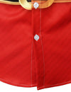 Men's Santa Claus Christmas Themed Top Red Funny Holiday Long Sleeve Shirt