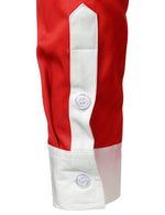 Men's Santa Claus Christmas Themed Top Red Funny Holiday Long Sleeve Shirt