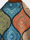 Men's Retro Print Button Up Summer Short Sleeve Casual Shirt