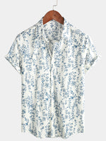 Men's Cotton Button Up Summer Short Sleeve Shirt
