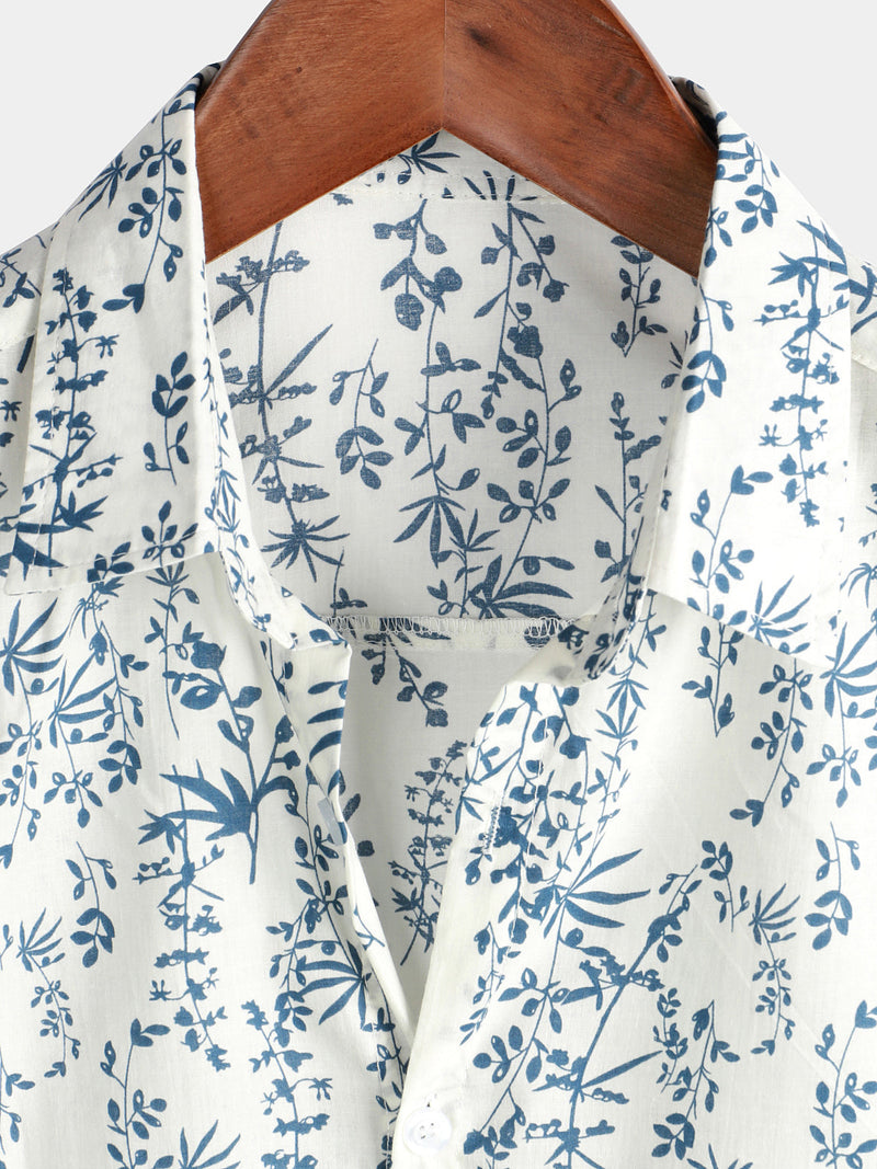 Men's Cotton Button Up Summer Short Sleeve Shirt