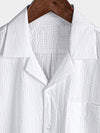 Men's Button Up Casual 100% Cotton Summer Pocket Short Sleeve Shirt