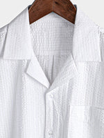 Men's Button Up Casual 100% Cotton Summer Pocket Short Sleeve Shirt