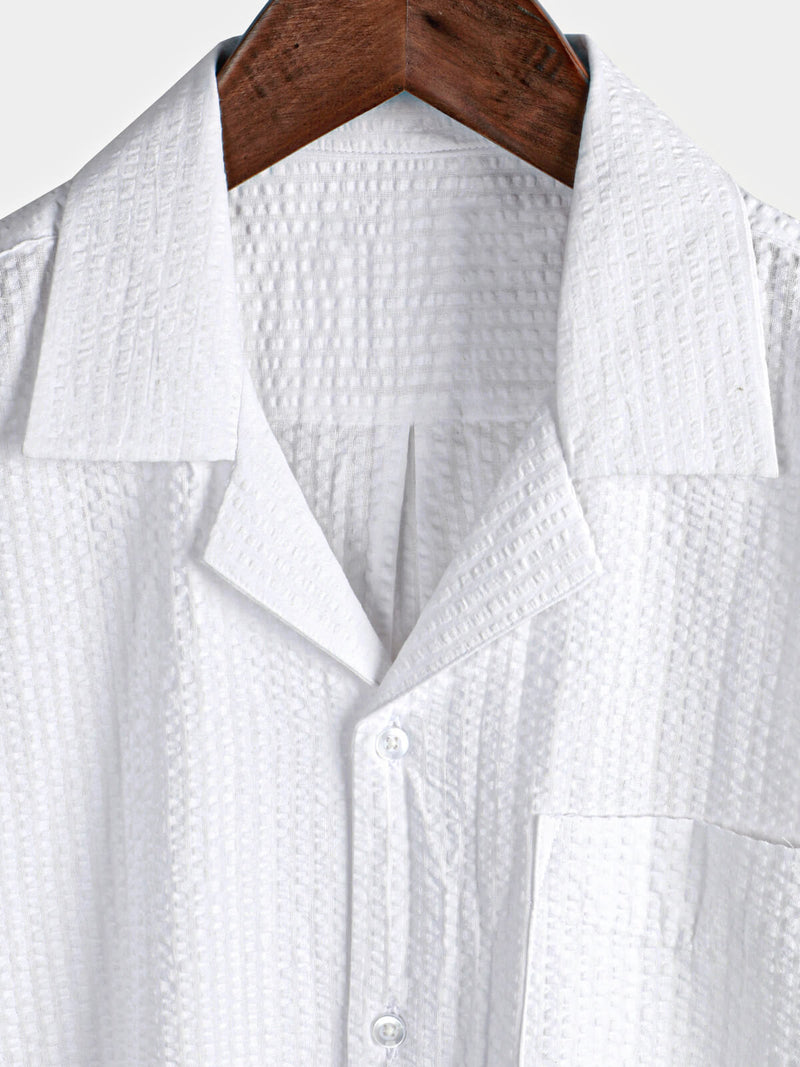 Men's Button Up Casual 100% Cotton Summer Pocket Short Sleeve Shirt