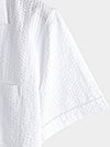 Men's Button Up Casual 100% Cotton Summer Pocket Short Sleeve Shirt