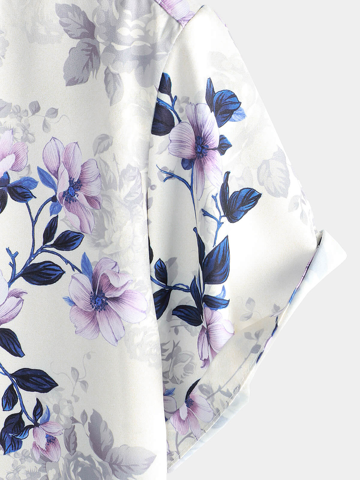 Men's Summer Short Sleeve Floral Print Casual Button Up