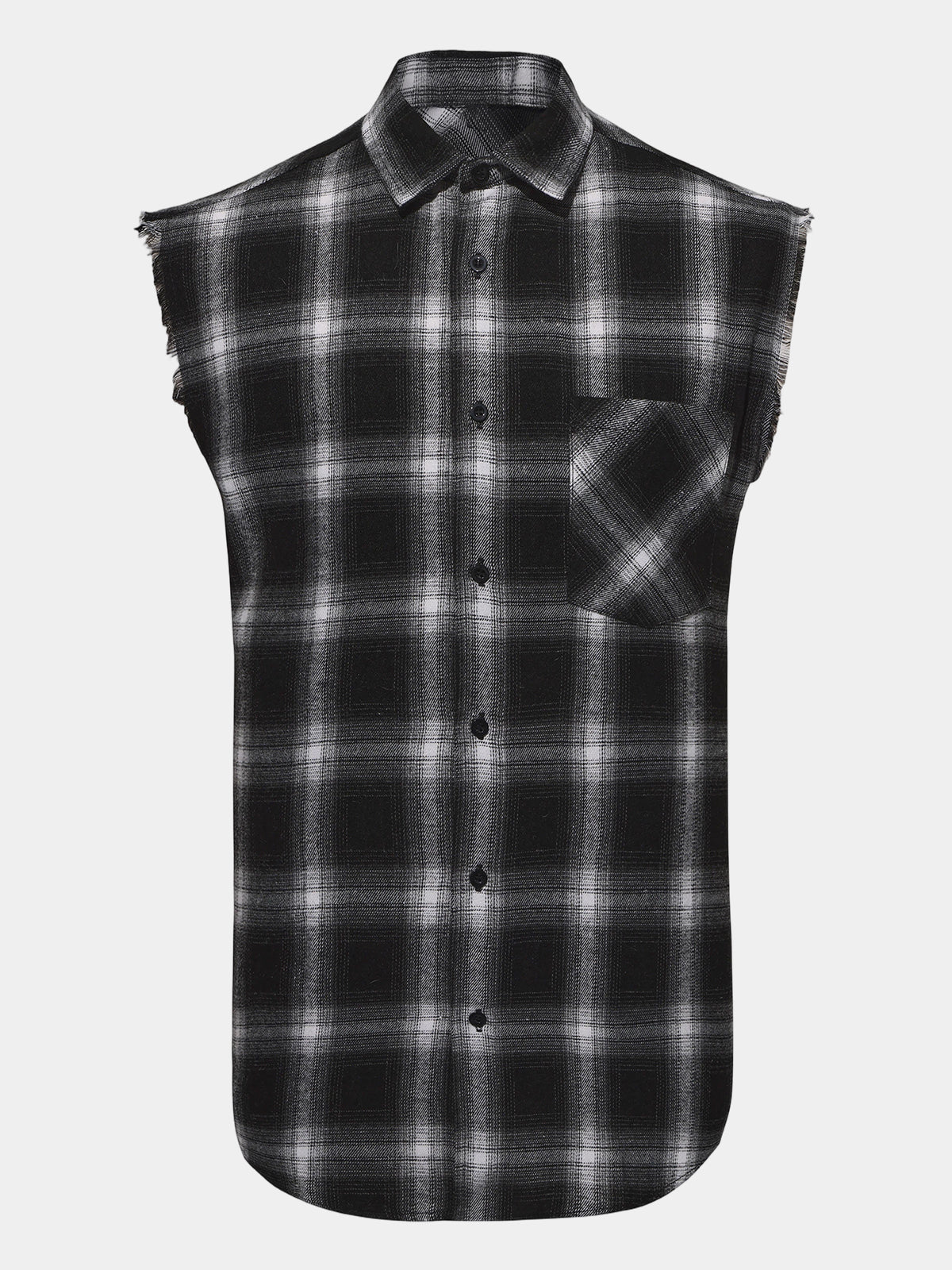 Men's Casual Summer Plaid Sleeveless Shirt