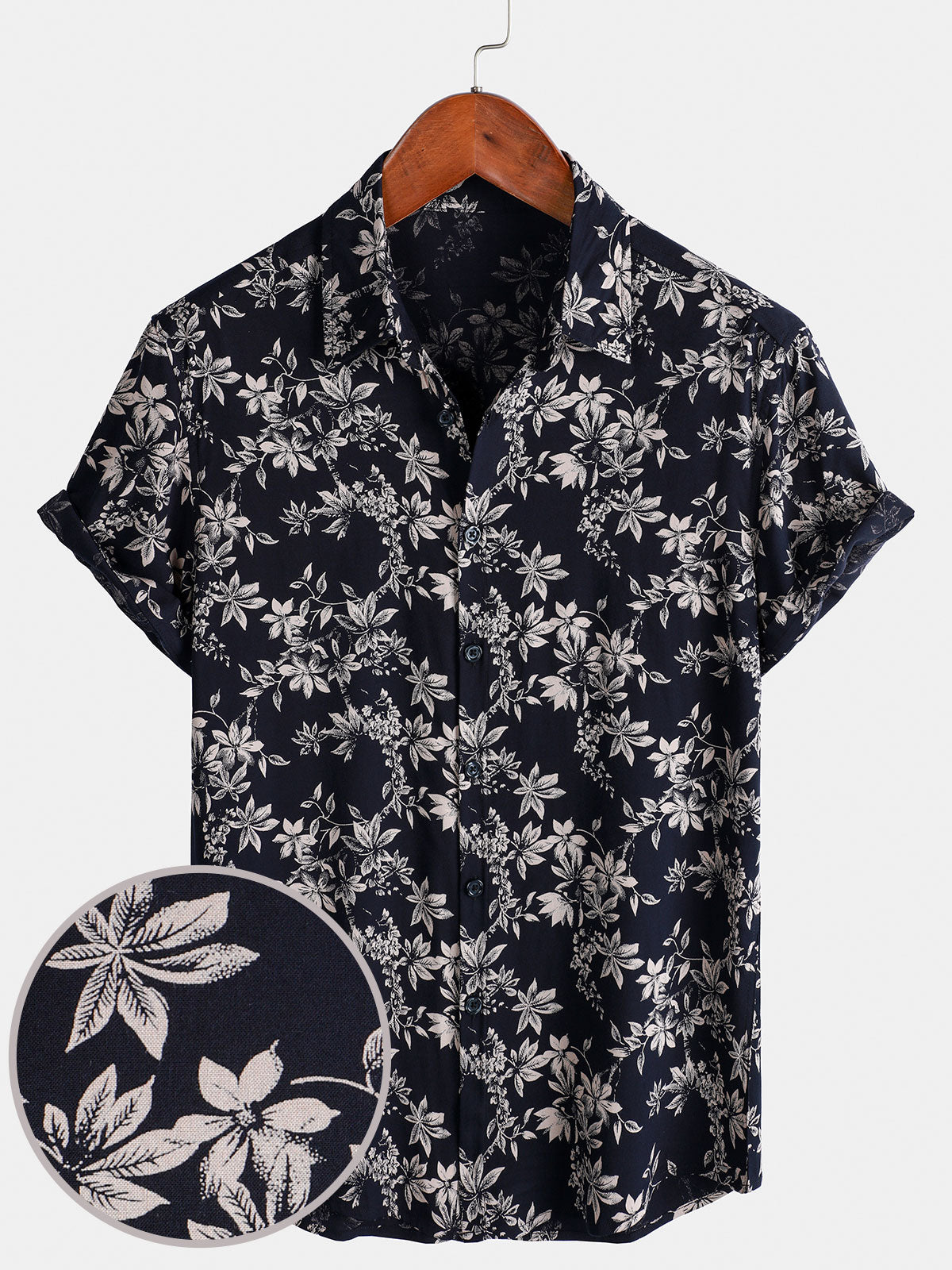 Men's Casual Floral Summer Holiday Short Sleeve Shirt