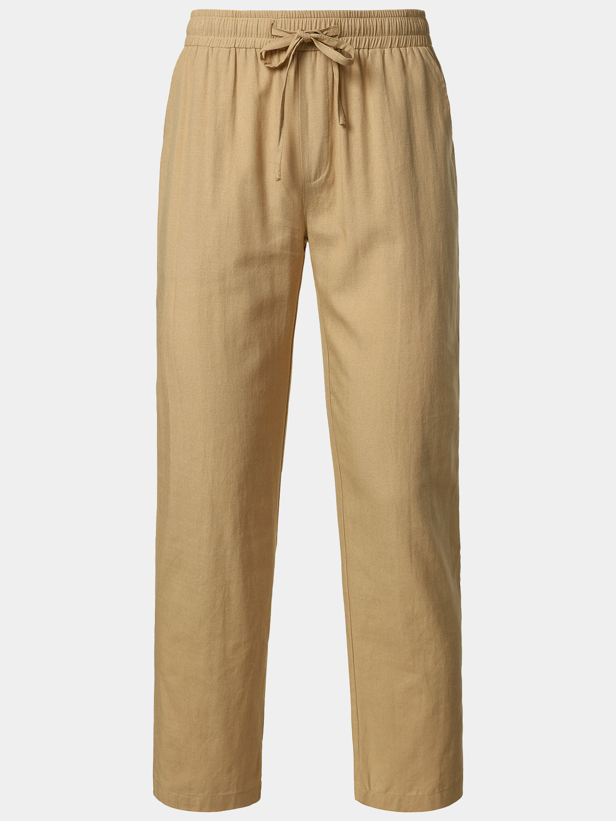 Men's Solid Color Breathable Linen & Cotton Casual Pants