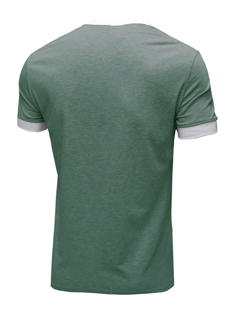 Men's Breathable Solid Color Casual Short Sleeve T-Shirt
