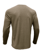 Men's Solid Color Cotton Casual Henry Collar Pocket Long Sleeve T-Shirt