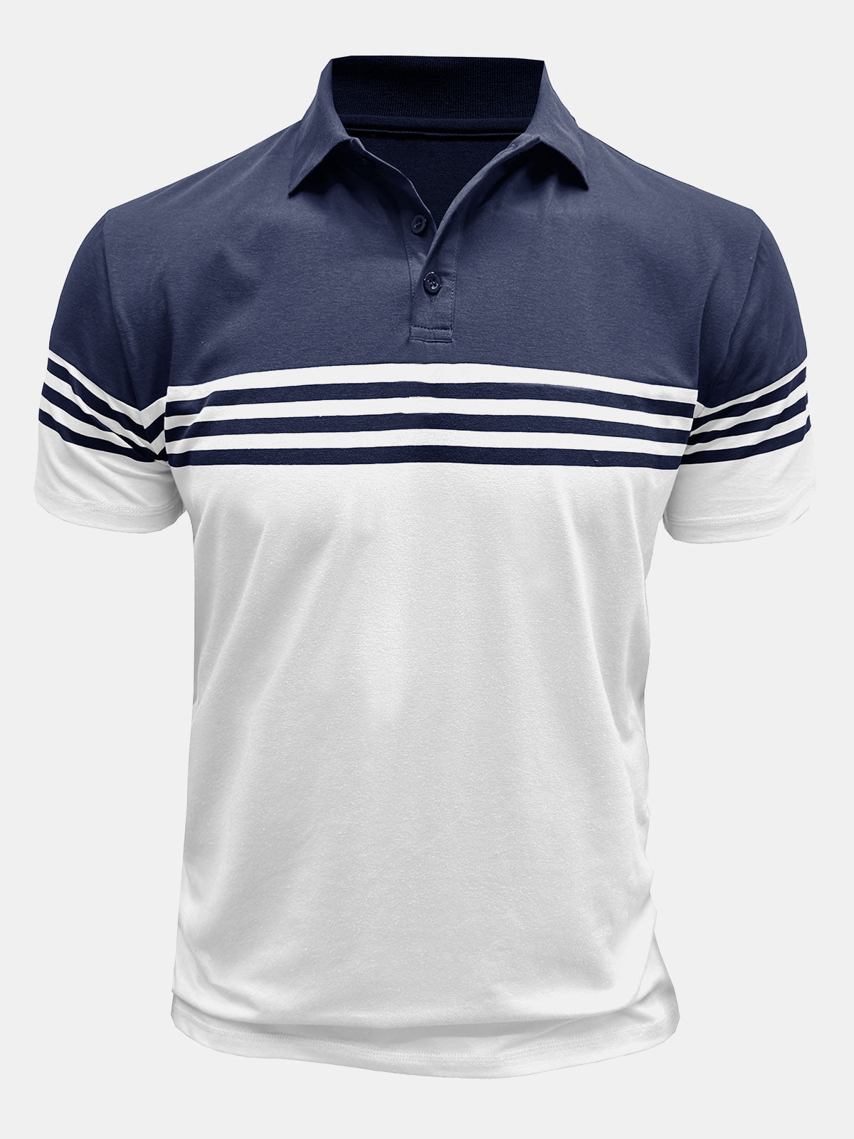 Men's Holiday Two-Tone Short Sleeve Polo Shirt