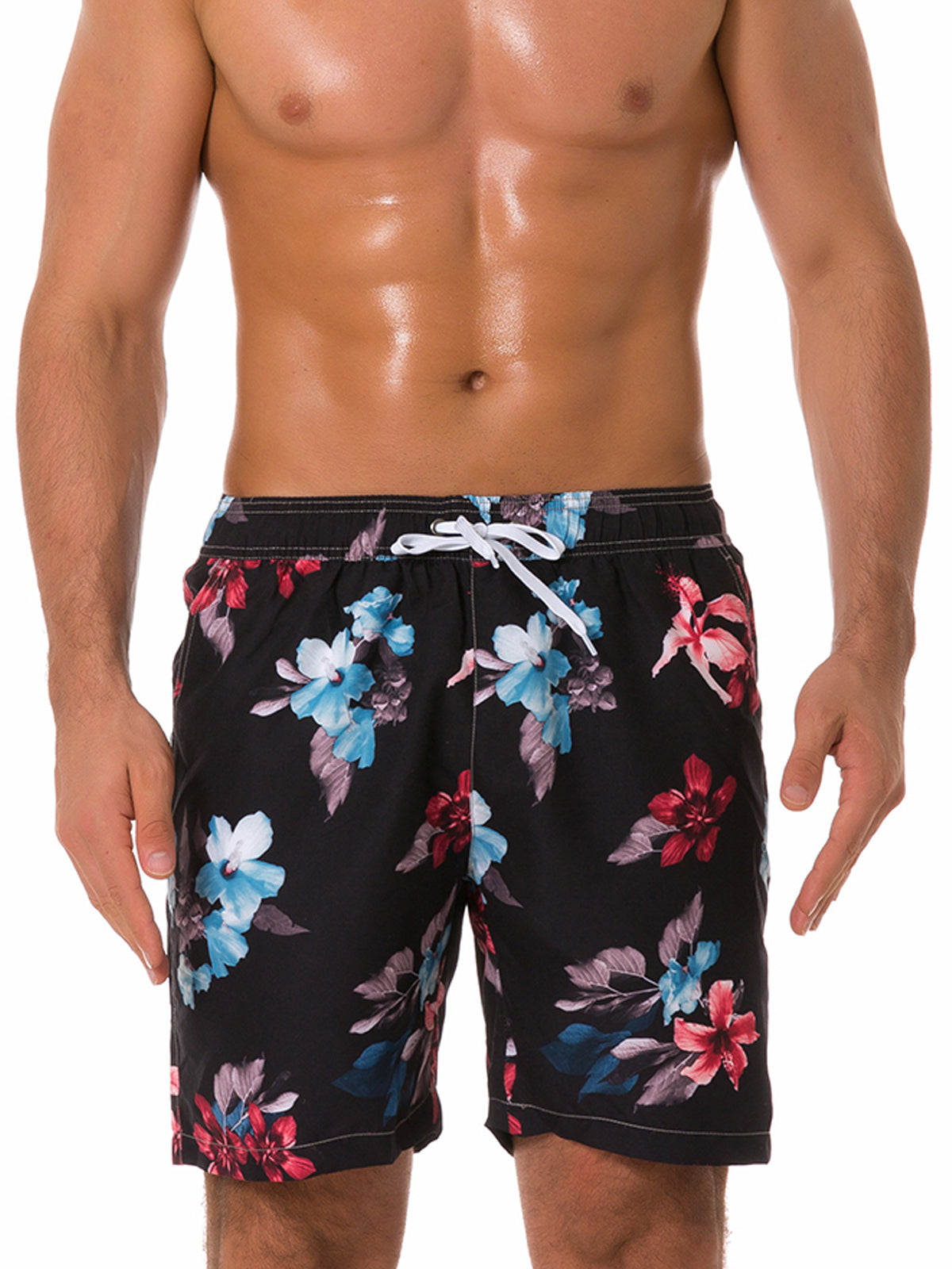 Men's Summer Skull Print Casual Beach Holiday Shorts Swimming Trunks