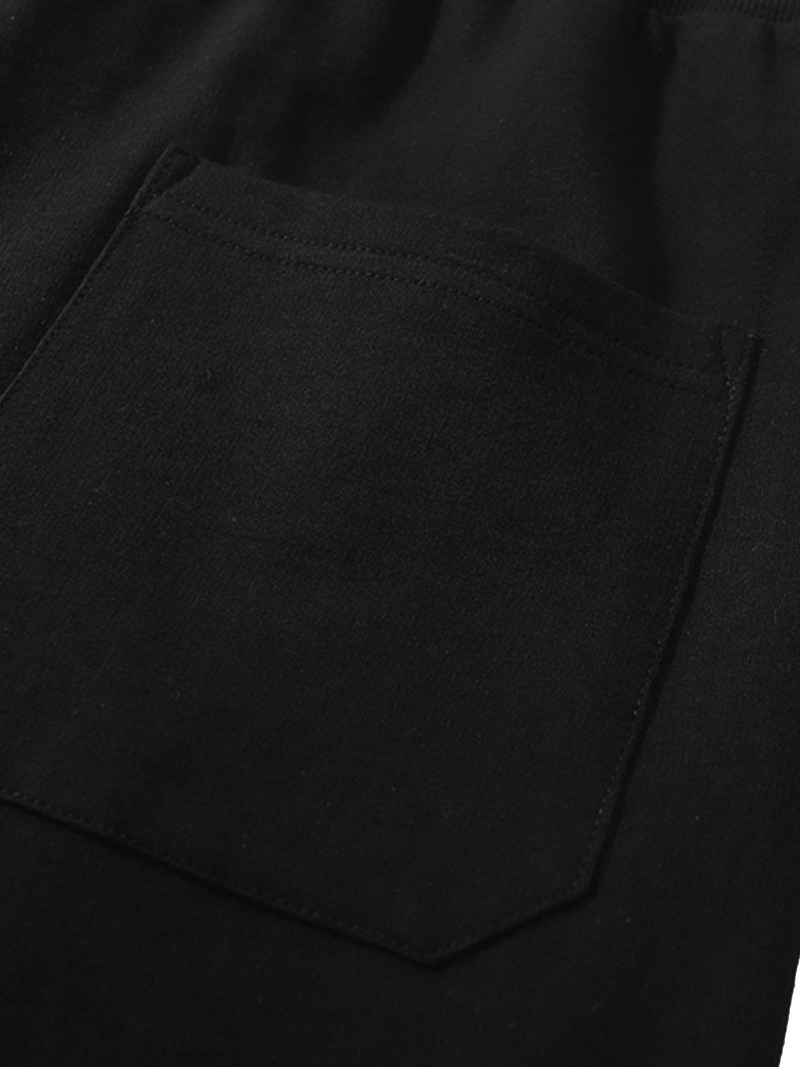 Men's 100% Cotton Casual Solid Color Basic Sports Pants Joggers Trousers