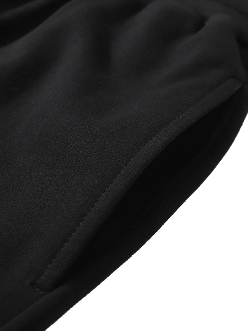 Men's 100% Cotton Casual Solid Color Basic Sports Pants Joggers Trousers