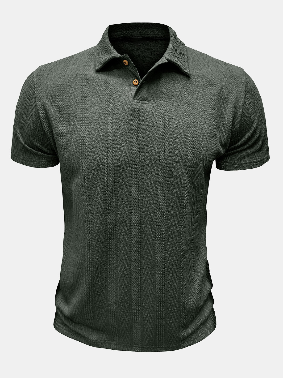 Men's Solid Color Short Sleeve Summer Polo Shirt