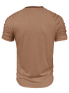 Men's Casual Color Summer Block Short Sleeve Solid Color T-shirt