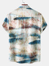 Men's Casual Gradient Abstract Vacation Short Sleeve Shirt