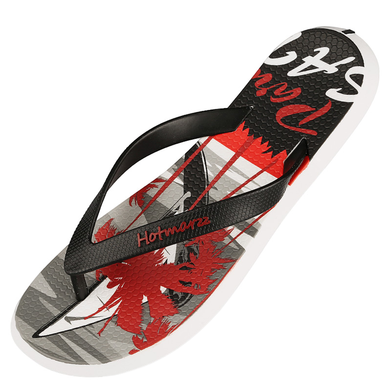 Men's Beach Summer Hawaiian Comfortable Red Flip Flops