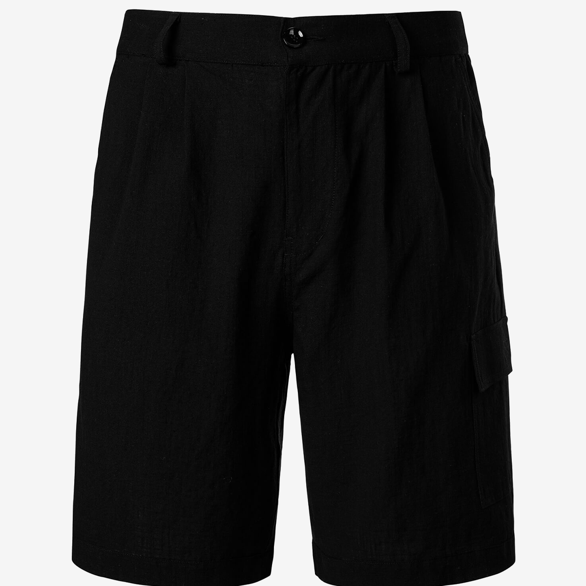 Men's Cotton Linen Casual Summer Beach Shorts