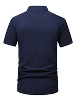 Men's Cotton Casual Pocket Beach Summer Short Sleeve Button Shirt