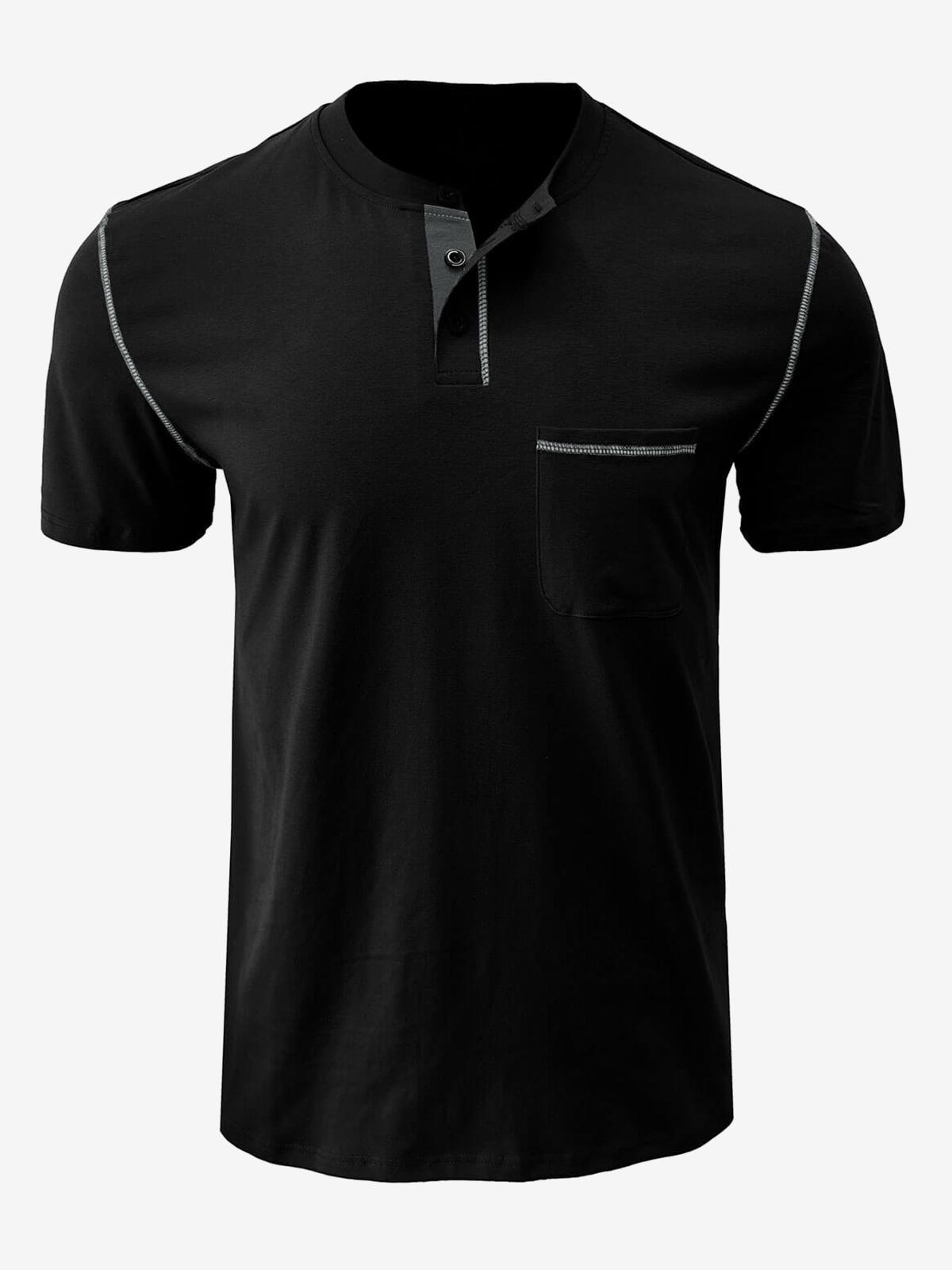 Men's Casual Summer Solid Color Pocket Short Sleeve T-Shirt