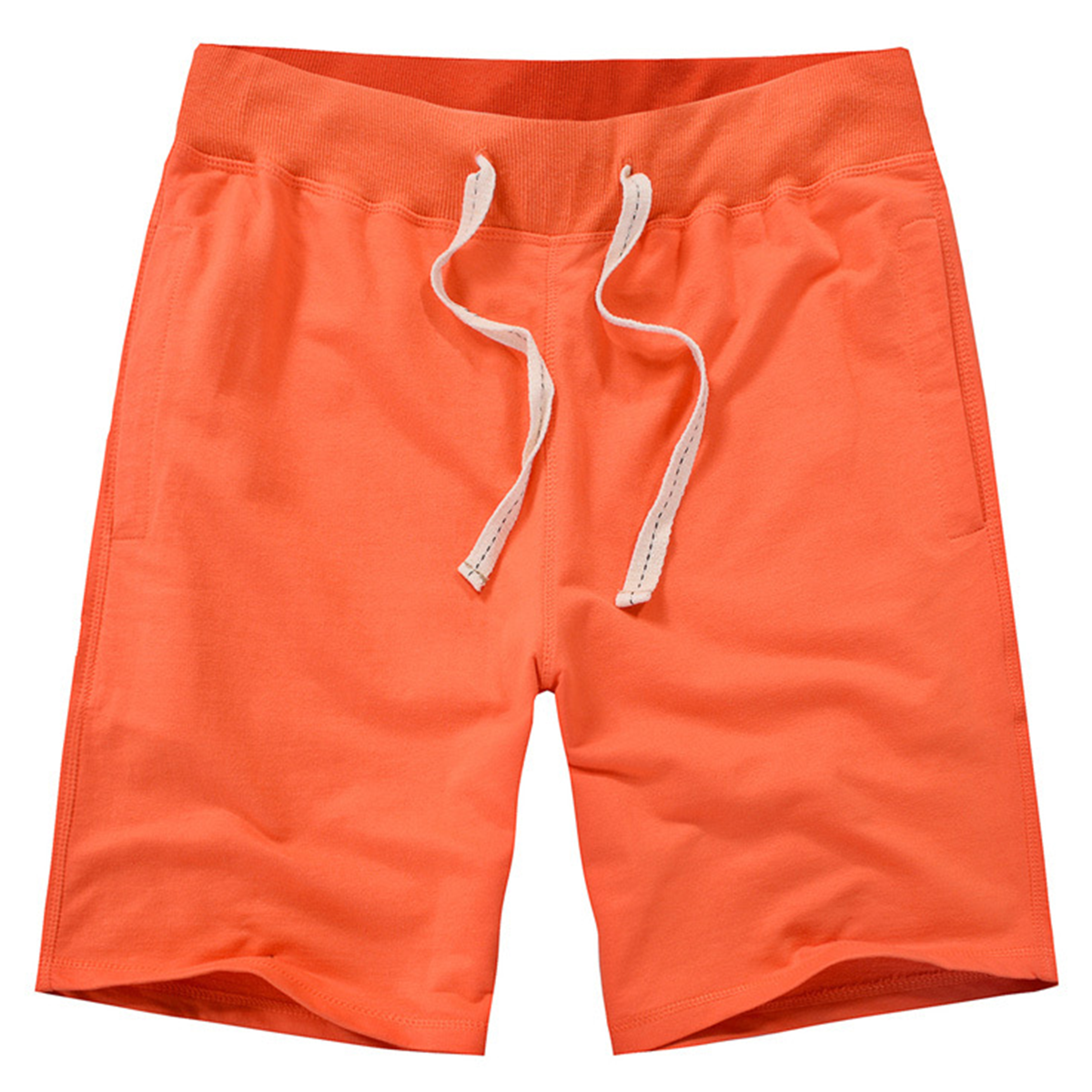 Men's Casual Cotton Solid Color Summer Beach Sweatpant Jogger Short