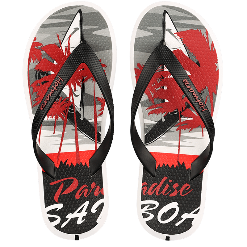 Men's Beach Summer Hawaiian Comfortable Red Flip Flops