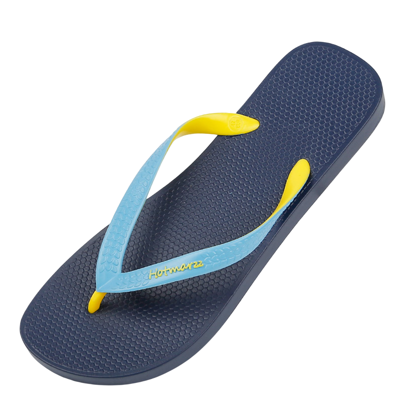 Men's Blue Comfortable Casual Solid Color Summer Flip Flops