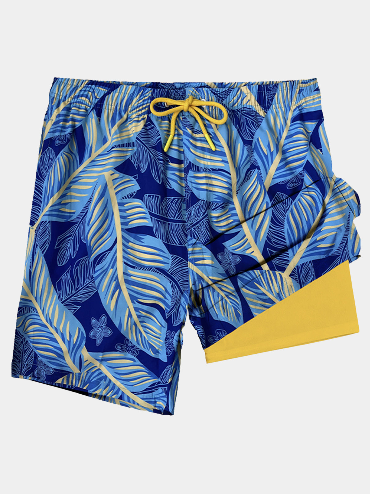 Men's Funny Print Quick Dry Zipper Pockets Surfing Swim Trunks