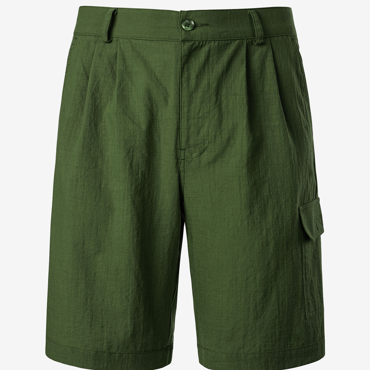 Men's Cotton Linen Casual Summer Beach Shorts