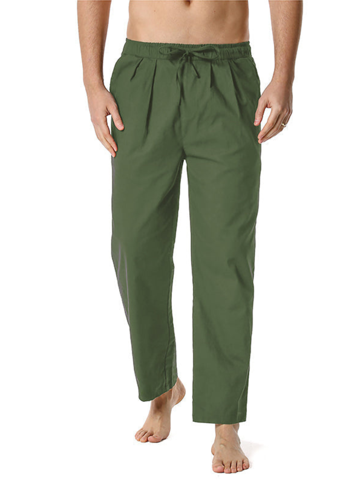 Men's casual loose loose light elastic waist pants