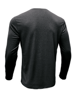Men's Solid Color Cotton Casual Henry Collar Pocket Long Sleeve T-Shirt