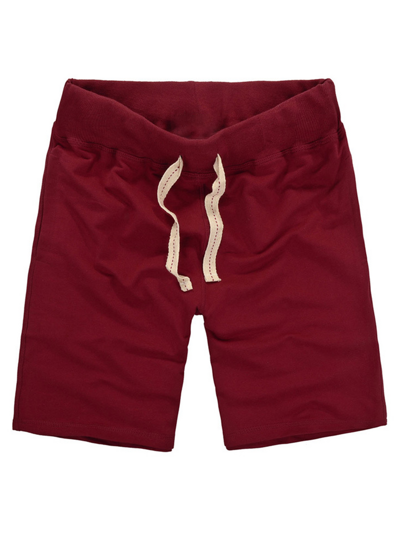 Men's Beach Casual Cotton Solid Color Summer Sweatpant Jogger Short