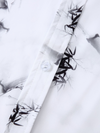 Men's Bamboo Print Vacation Short Sleeve Button Up Casual Shirt
