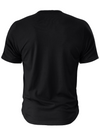 Men's V Neck Breathable Solid Color Casual Cotton Short Sleeve T-Shirt