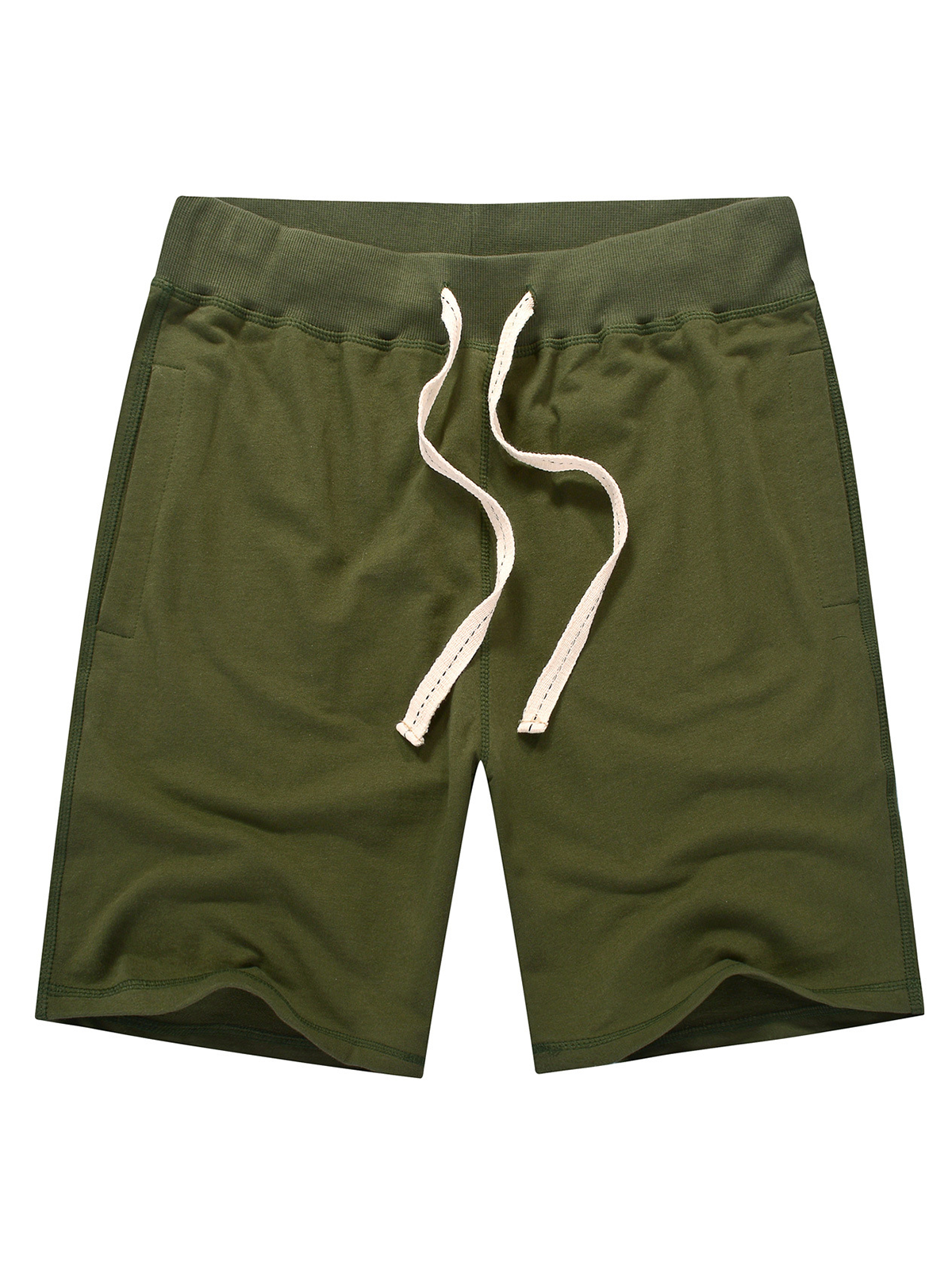 Men's Casual Cotton Solid Color Summer Beach Sweatpant Jogger Short