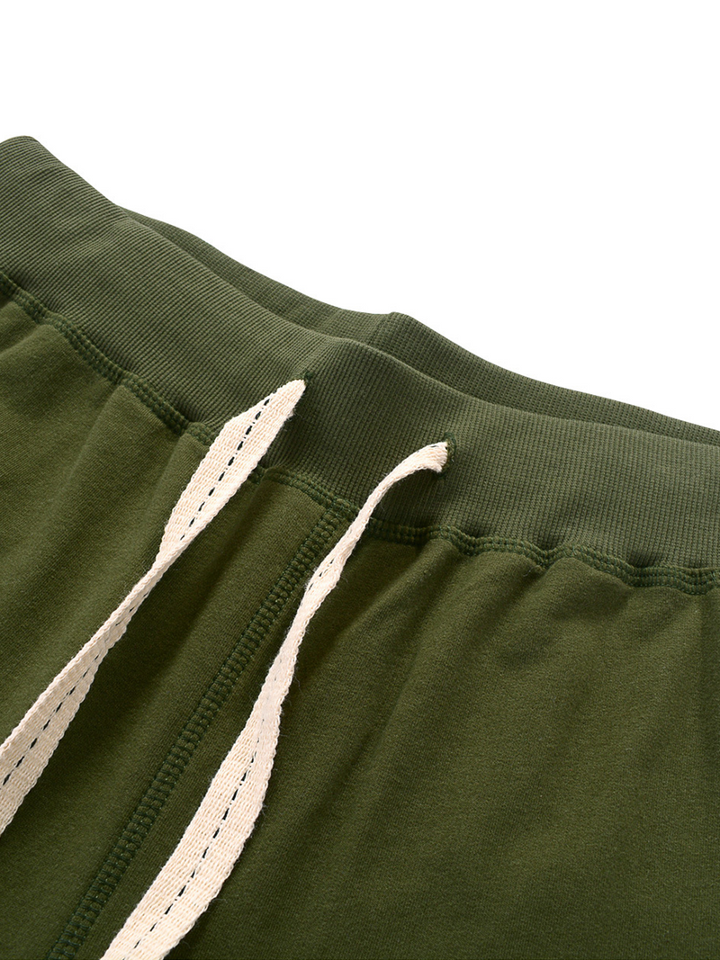Men's Casual Cotton Solid Color Summer Beach Sweatpant Jogger Short