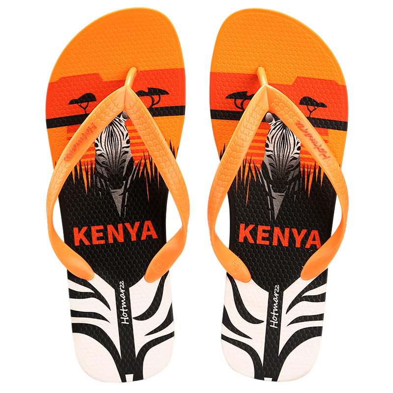 Men's Funny Animal Zebra Print Holiday Summer Beach Flip Flops
