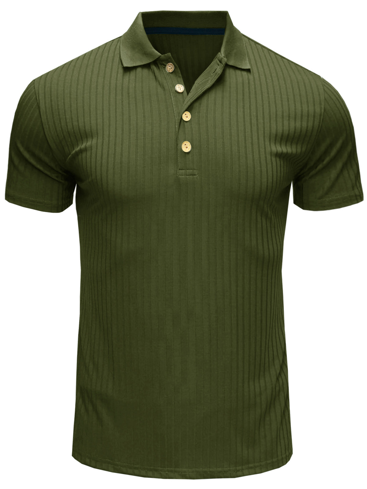 Men's Casual Solid Color Short Sleeve Polo Shirt