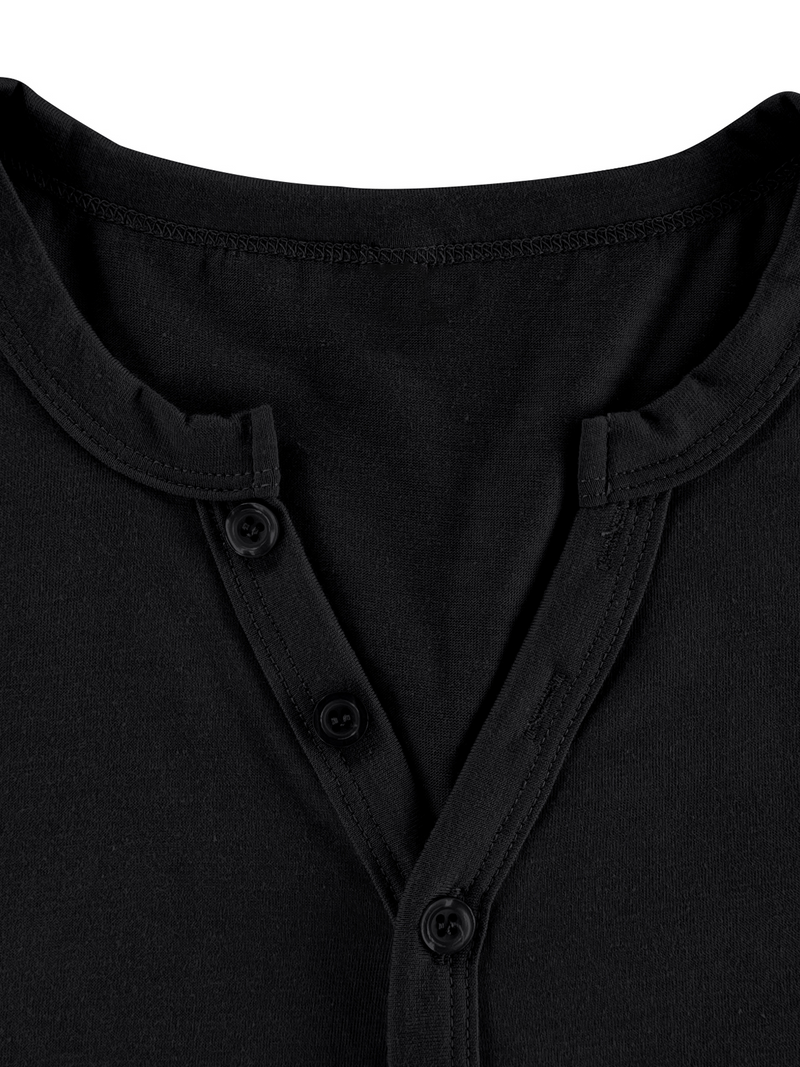 Men's V Neck Breathable Solid Color Casual Cotton Short Sleeve T-Shirt