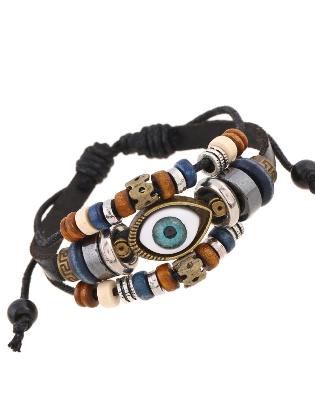 Vintage Bohemia Eye Beaded Boho Leather Bracelet