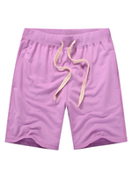 Men's Solid Color Beach Casual Cotton Summer Sweatpant Jogger Short