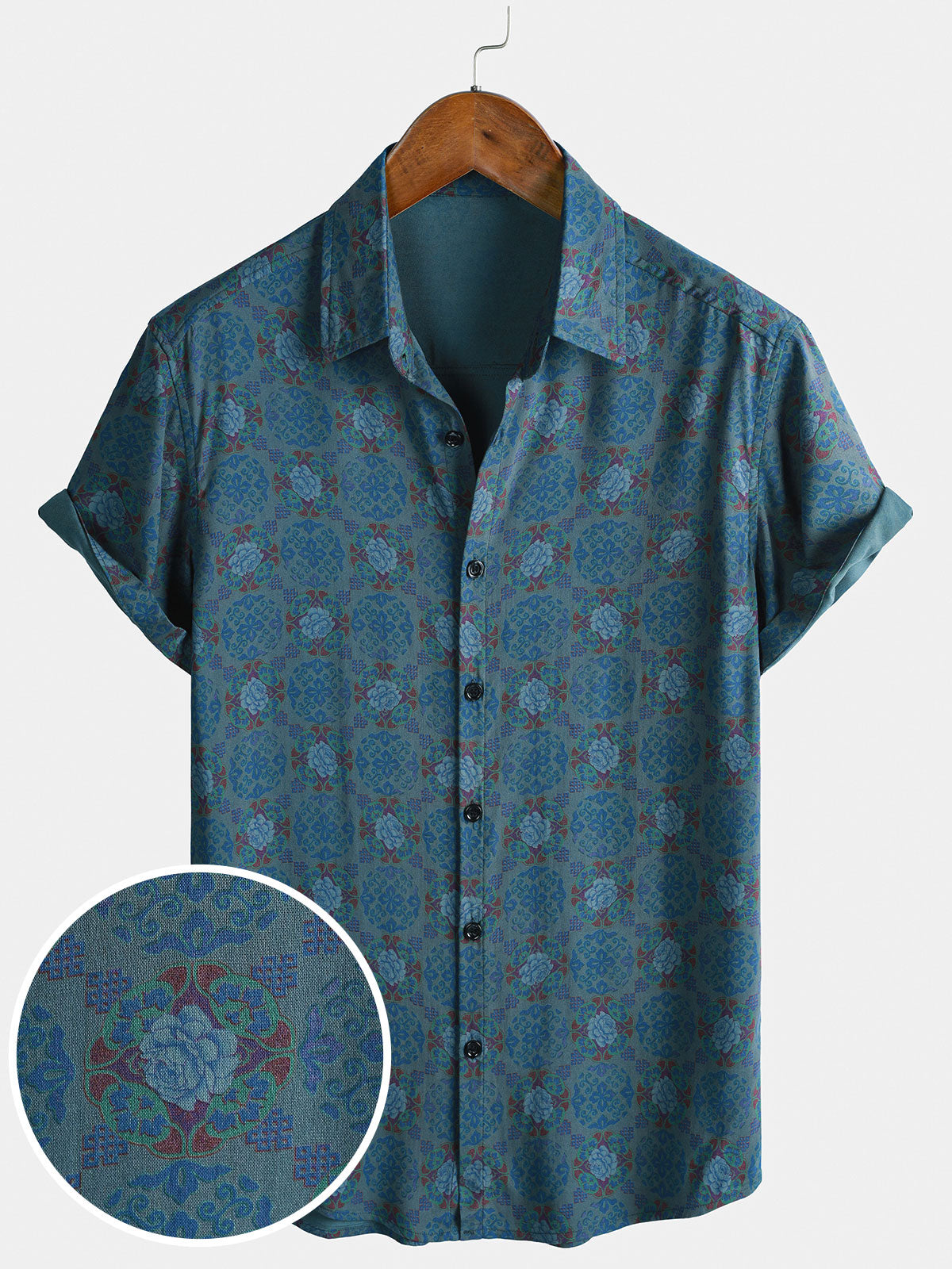 Men's Retro Bohemian Casual Short Sleeve Shirt – joliplacard