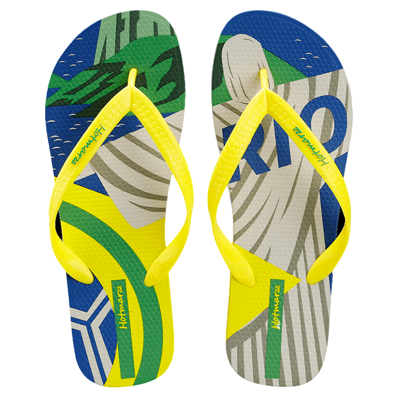 Men's Fun Print Summer Beach Vacation Flip Flops