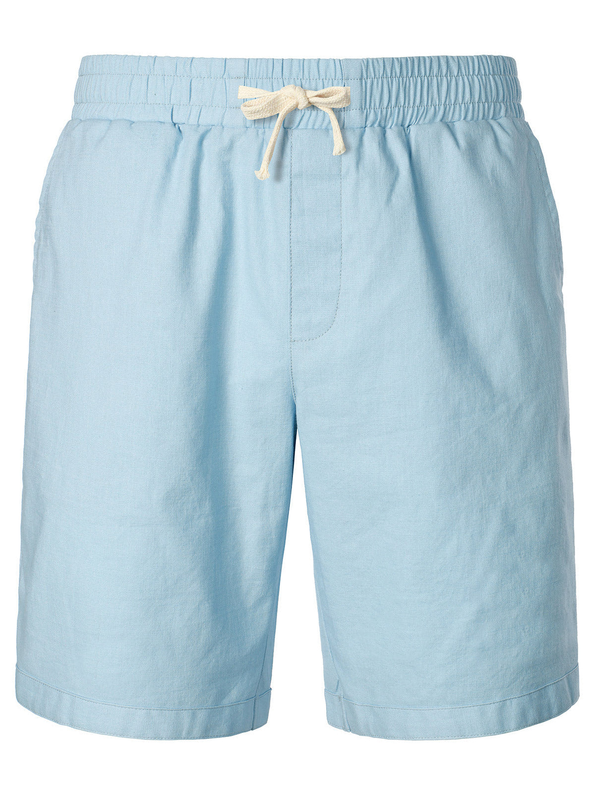 Men's Solid Color Breathable Linen Cotton Casual Shorts